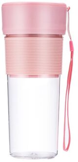 Draagbare Blender Persoonlijke Blender Juicer Veiligheid Usb Oplaadbare Thuis, Reizen Juicer Mixer Cup Voor Sap Shakes roze