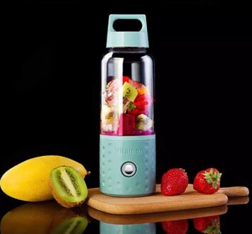 Draagbare Blender, Smoothie Blender Usb Juicer Cup, Fruit Mengmachine Met Oplaadbare Batterijen, Afneembare groen