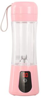 Draagbare Blender Usb Elektrische Fruit Juicer Smart Home Milkshake Juicer Groente Juicer Maker Oplaadbare Mengbeker roze