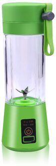 Draagbare Blender Usb Juicer Cup Multifunctionele Fruit Mixer Maker Zes Blade Machine Smoothies Staafmixer Babyvoeding groen 6 Blade