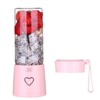 Draagbare Blender Usb Mixer Elektrische Juicer Machine Smoothie Blender Mini Keukenmachine Persoonlijke Citruspers Oranje Juicers roze met Lid