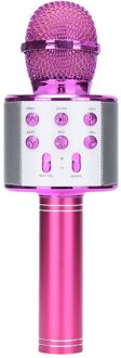 Draagbare Bluetooth Karaoke Microfoon Draadloze Professionele Spreker Thuis Ktv Handheld Microfoon roos rood