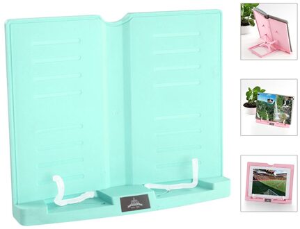 Draagbare Boek Stand Verstelbare 6 Hoeken Boek Document Houder Opvouwbare Bookstand Handen Gratis Bureau Lezen Voor Textbook Tablet groen
