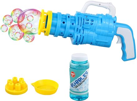 Draagbare Bubble Speelgoed Outdoor Interactieve Bubble Maker Creatieve Draagbare Bubble Gun blauw