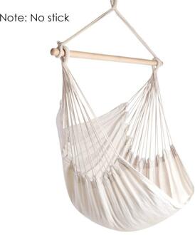 Draagbare Camping Opknoping Hangmat Thuis Slaapkamer Swing Bed Luie Stoel Enkele Hangmat Volwassen Outdoor Indoor Zonder Sticks En Touwen wit