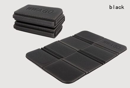 Draagbare Camping Wandelen Picknick Kussen Seat Pad Outdoor Opvouwbare Camping Vochtwerende Kussen Matras Waterdicht Seat Pad zwart
