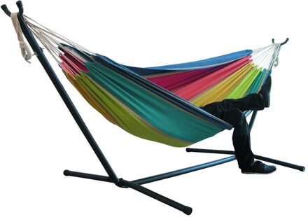 Draagbare Canvas Hangmat Dikker Stoel Schommel Outdoor Tuin Sport Home Reizen Leisure Camping Streep Hangmat
