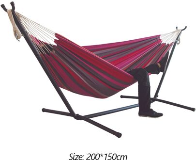 Draagbare Canvas Hangmat Dikker Stoel Schommel Outdoor Tuin Sport Home Reizen Leisure Camping Streep Opknoping Bed Zonder Stand