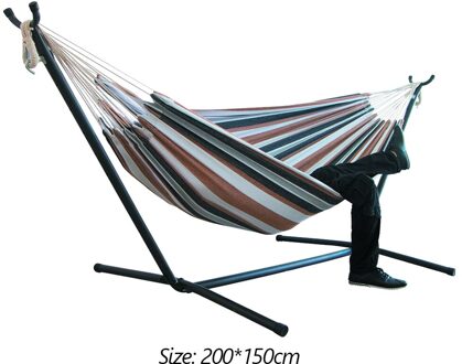 Draagbare Canvas Hangmat Dikker Stoel Schommel Outdoor Tuin Sport Home Reizen Leisure Camping Streep Opknoping Bed Zonder Stand