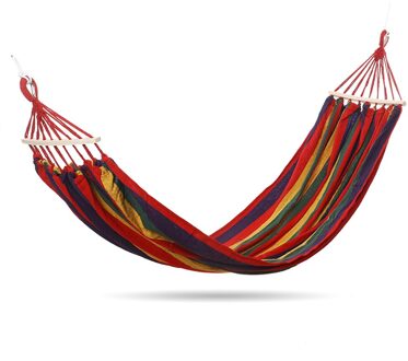 Draagbare Canvas Hangmat Dikker Stoel Schommel Outdoor Tuin Sport Home Reizen Leisure Camping Streep Opknoping Bed Zonder Stand