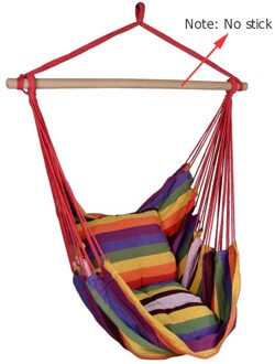 Draagbare Canvas Hangmat Stoel Schommel Indoor Tuin Sport Home Reizen Leisure Wandelen Camping Streep Hangmat Opknoping Bed Rood