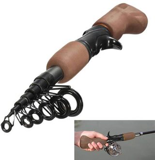 Draagbare Carbon Telescoop Hengel Travel Sea Rock Spinning Pole