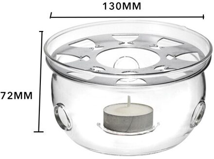Draagbare Clear Theepot Houder Base Koffie Water Thee Warmer Kaarshouder Glas Hittebestendige Theepot Warmer Isolatie Base