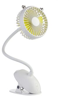 Draagbare Clip Kinderwagen Fan 3 Snelheden Instellingen, Flexibele Buigbare Usb Oplaadbare Batterij Operated Quiet Desk Fan Mooie