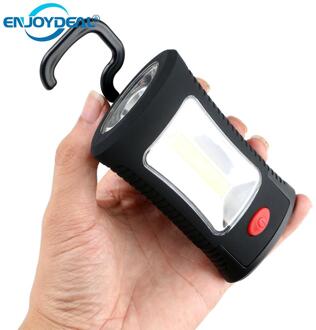 Draagbare COB LED Magnetische Opvouwbare Haak Werken Inspectie Licht Flash Zaklamp Lanterna Kamp Tent Pocket Lamp AAA Sleutelhanger