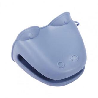 Draagbare Comfortabele Oven Magnetron Vinger Handschoenen Veiligheid Isolatie Koken Anti-Brandwonden Handschoenen Blauw