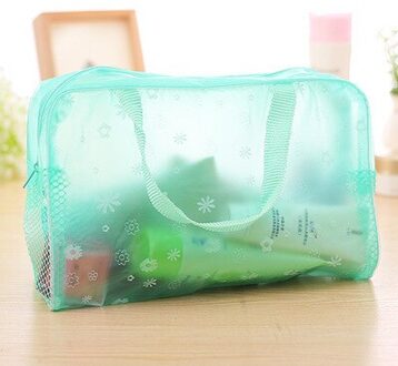 Draagbare Cosmetische Zakken Waterdichte Make-Up Tas Transparante Toilettas Reizen Wassen Tandenborstel Pouch Organizer Bag Grote Capaciteit groen
