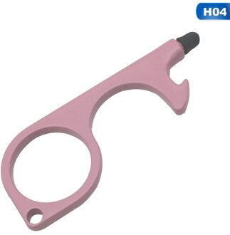 Draagbare Deur Opener Tool Sleutelhanger Tool Voor Outdoor Openbare Deurklink Touchscreen Knop Flesopener Sleutelhanger H04