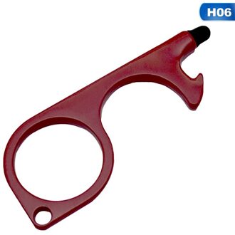 Draagbare Deur Opener Tool Sleutelhanger Tool Voor Outdoor Openbare Deurklink Touchscreen Knop Flesopener Sleutelhanger H06