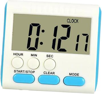 Draagbare Digitale Timer Klok Lcd-scherm Voor Keuken Cook 4 Kleuren blauw