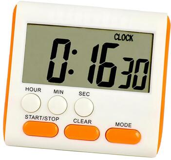 Draagbare Digitale Timer Klok Lcd-scherm Voor Keuken Cook 4 Kleuren oranje