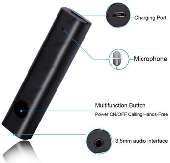 Draagbare Draadloze Auto Bluetooth Audio Receiver 3.5mm Bluetooth Zender AUX Auto Mini Speaker Auto Muziek Adapter
