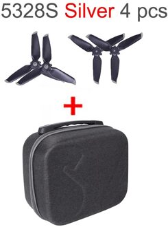 Draagbare Draagtas Voor Dji Fpv Bril V2 Tas Opslag Draagbare Harde Case Lederen Handvat Schouder Accessoires zwart en zilver