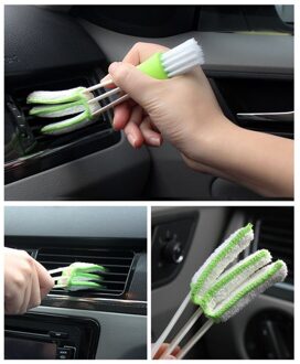 Draagbare Dubbele Ended Auto Airconditioner Vent Slit Cleaner Brush Instrumentatie Afstoffen Jaloezieën Toetsenbord Reinigingsborstel