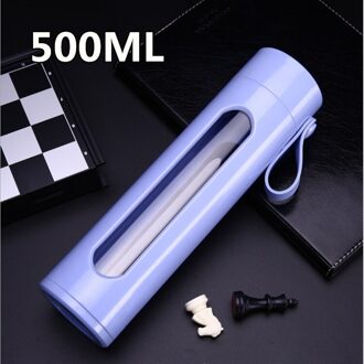 Draagbare Dubbele Wand Geïsoleerd Glas Thee Cup Zetgroep Fles Met Deksel Filter Mannen Vrouwen Business Kantoor Auto Water Fles 500ml 2