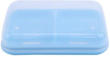 Draagbare Dubbele Zeepbakjes Zeepbakje Afvoer Zeepkist Met Deksel Zeepbakje Zeepkist Zeephouder Badkamer Accessoires blauw