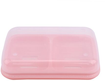 Draagbare Dubbele Zeepbakjes Zeepbakje Afvoer Zeepkist Met Deksel Zeepbakje Zeepkist Zeephouder Badkamer Accessoires roze