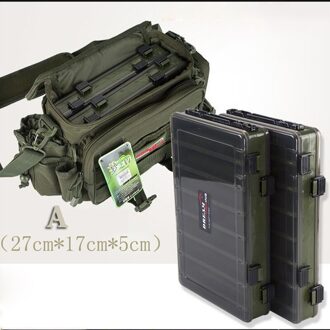 Draagbare Dubbelzijdig Visgerei Dozen Multifunctionele 14 Compartimenten Vissen Lokt Container Box Vistuig Accessoires Groen