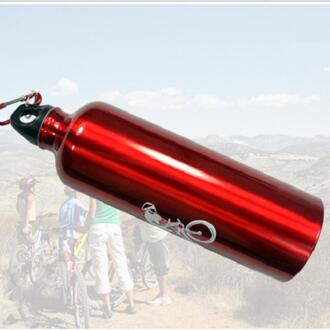Draagbare Duurzaam 750 Ml Aluminium Ketel Mountainbike Fietsen Water Drink Fles Mtb Fiets Waterfles rood