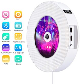 Draagbare Dvd Cd Speler Wandmontage Draadloze Bluetooth Home Muziek Speler Met Afstandsbediening Fm Radio Luidsprekers MP3