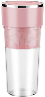 Draagbare Elektrische Mixer Juicer Usb Cup Blender Elektrische Huishoudelijke Juicer Cup Vier Blad Blade Mini Snelle Blender roze