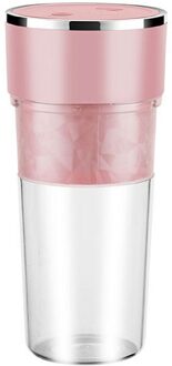 Draagbare Elektrische Mixer Juicer Usb Cup Blender Elektrische Huishoudelijke Juicer Cup Vier Blad Blade Mini Snelle Blender roze