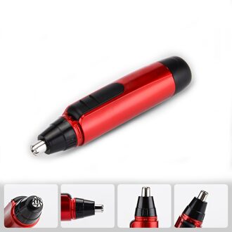 Draagbare Elektrische Neus Haar Trimmer Voor Mannen Scheren Oren Baarden Neus Haar Apparaat Voor Mannen Trimmer Rood