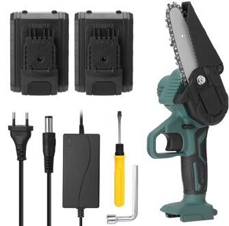 Draagbare Elektrische Snoeizaag Elektrische Kettingzaag Mini Hout Cutter Spliting Kettingzaag Handheld Houtbewerking Tool Voor Tuin Boomgaard Type4-EU plug