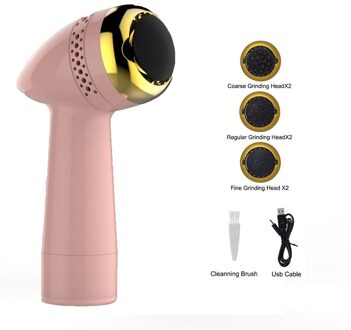 Draagbare Elektrische Voet Bestanden Vacuüm Pedicure Gereedschap Dode Huid Eelt Remover Usb Voet Grinde Absorberende Machine Voetverzorging Gereedschap roze goud