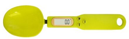 Draagbare Elektronische Lcd Maatlepels Koffie Suiker Gram Schaal Lepel Maatbeker Keuken Schalen Voor Keuken Bakken geel