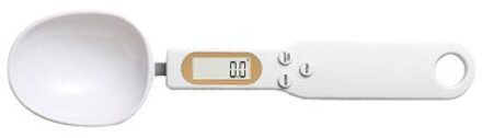 Draagbare Elektronische Lcd Maatlepels Koffie Suiker Gram Schaal Lepel Maatbeker Keuken Schalen Voor Keuken Bakken wit