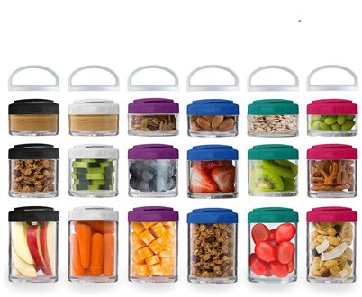 Draagbare En Stapelbaar 4 Stuk Twist Lock Opslag Potten Snack Container Bpa En Ftalaat Gratis