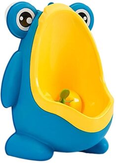 Draagbare Ergonomische Kinderen Jongen Kids Wc Training Kinderen Potty Pee Urine Thuis Badkamer Kikker Vorm Wc Urinoir Blauw
