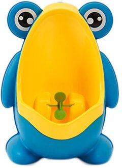 Draagbare Ergonomische Kinderen Jongen Kids Wc Training Kinderen Potty Pee Urine Thuis Badkamer Kikker Vorm Wc Urinoir Blauw