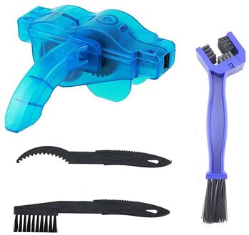 Draagbare Fiets Chain Cleaner Bike Clean Machine Borstels Scrubber Wash Tool Mountain Fietsen Cleaning Kit Outdoor Accessoires G300708A