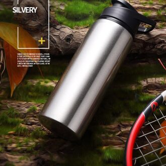 Draagbare Fiets Waterfles Drinkwater Vacuüm Cup Thermos Beker Outdoor Sport Jug Lekvrije Cup 600/700ml Fiets Accessoires 700ML A