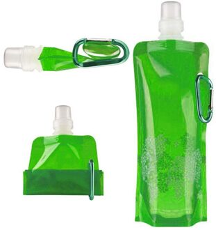 Draagbare Flexibele Opvouwbare Water Bag Outdoor Wandelen Camping Zachte Fles Sport Fles Levert Groen