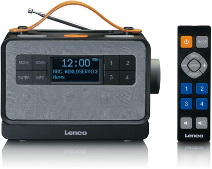 Draagbare FM/DAB+ radio met grote knoppen en ""Easy Mode"" functie Lenco Zwart