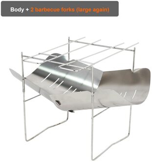 Draagbare Folding Barbecue Rack Ultra-Licht, Te Winkel Roestvrij Staal stijl A