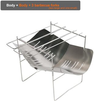 Draagbare Folding Barbecue Rack Ultra-Licht, Te Winkel Roestvrij Staal stijl B